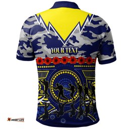 Amazing Aussie North Queensland Cowboys Anzac Custom North Queensland Cowboys Rugby Jersey Anzac Poppies Polo Shirt