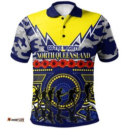 Amazing Aussie North Queensland Cowboys Anzac Custom North Queensland Cowboys Rugby Jersey Anzac Poppies Polo Shirt