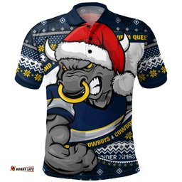 Amazing Aussie North Queensland Cowboys Ugly Knit Style For Christmas Game Fans Polo Shirt