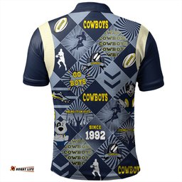 Amazing Aussie North Queensland Cowboys Argyle Patterns Style Tough Fan Rugby For Life Polo Shirt