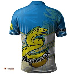 Amazing Aussie Parramatta Eels Parramatta Eels Mascot With Australia Flag Polo Shirt