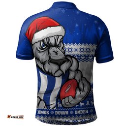 Amazing Aussie North Melbourne Merry Christmas Down Under Footy Power Style Polo Shirt