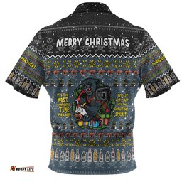 Amazing Aussie Penrith Panthers Christmas Custom Chrissie Spirit Black Polo Shirt