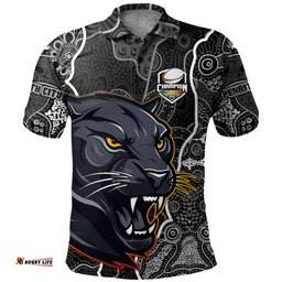 Amazing Aussie Penrith Panthers Grand Final Custom Custom Penrith Panthers With Contemporary Style Of Aboriginal Painting Polo Shirt