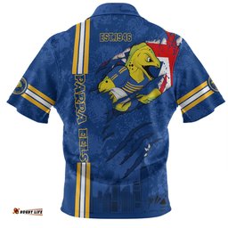 Amazing Aussie Parramatta Eels Happy Australia Day Flag Scratch Style Polo Shirt