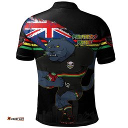 Amazing Aussie Penrith Panthers Custom For Die Hard Fan Australia Flag Scratch Style Polo Shirt