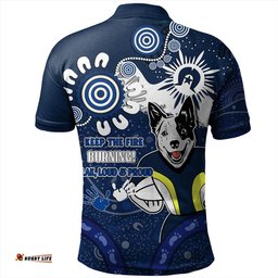 Amazing Aussie North Queensland Cowboys Aboriginal Indigenous Naidoc Week Dreamtime Dot Painting With Flag Polo Shirt