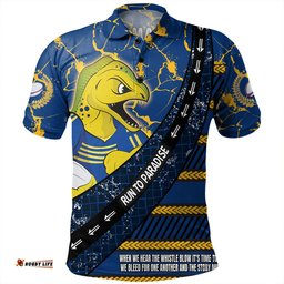 Amazing Aussie Parramatta Eels Sport Theme Song For Rugby With Sporty Style Polo Shirt