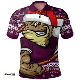 Amazing Aussie Queensland Maroons Ugly Knit Style For Christmas Game Fans Polo Shirt