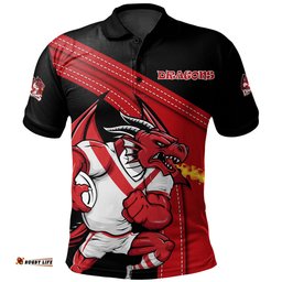 Amazing Aussie St. George Illawarra Dragons Custom Team Of Us Die Hard Fan Supporters Polo Shirt