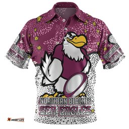 Amazing Aussie Manly Warringah Sea Eagles Team With Dot And Star Patterns For Tough Fan Polo Shirt