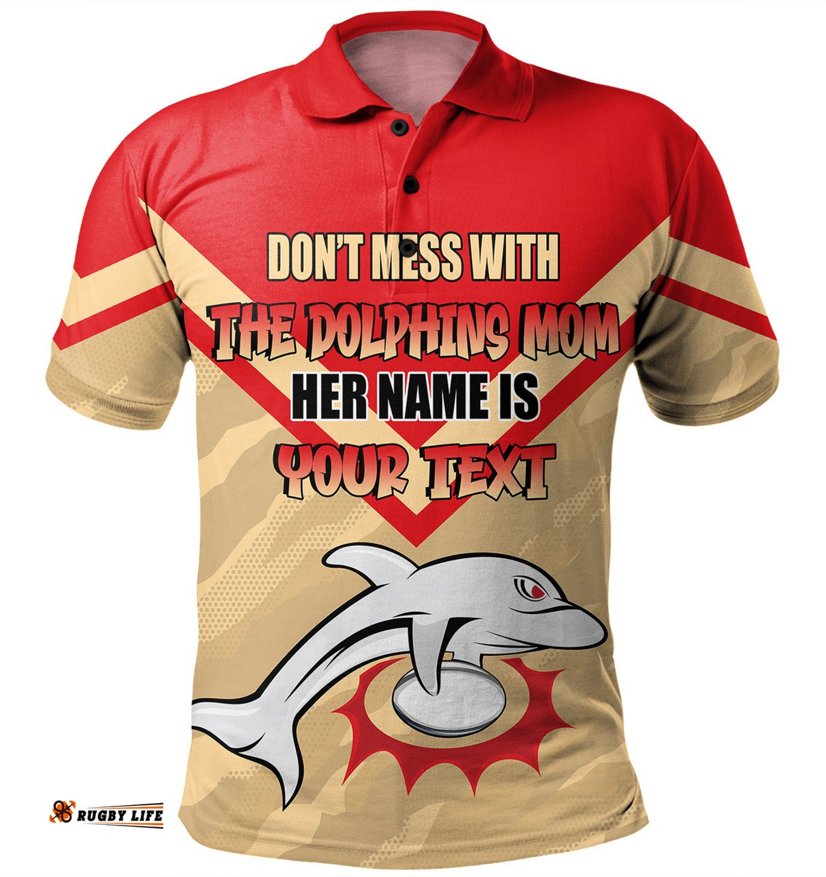 Amazing Aussie Redcliffe Dolphins Mother's Day Screaming Mom and Crazy Fan Polo Shirt