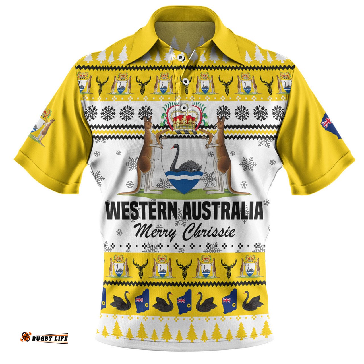 Amazing Aussie Western Australia Christmas Merry Chrissie Polo Shirt