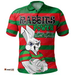 Amazing Aussie South Sydney Rabbitohs Bunnies Supporter Polo Shirt