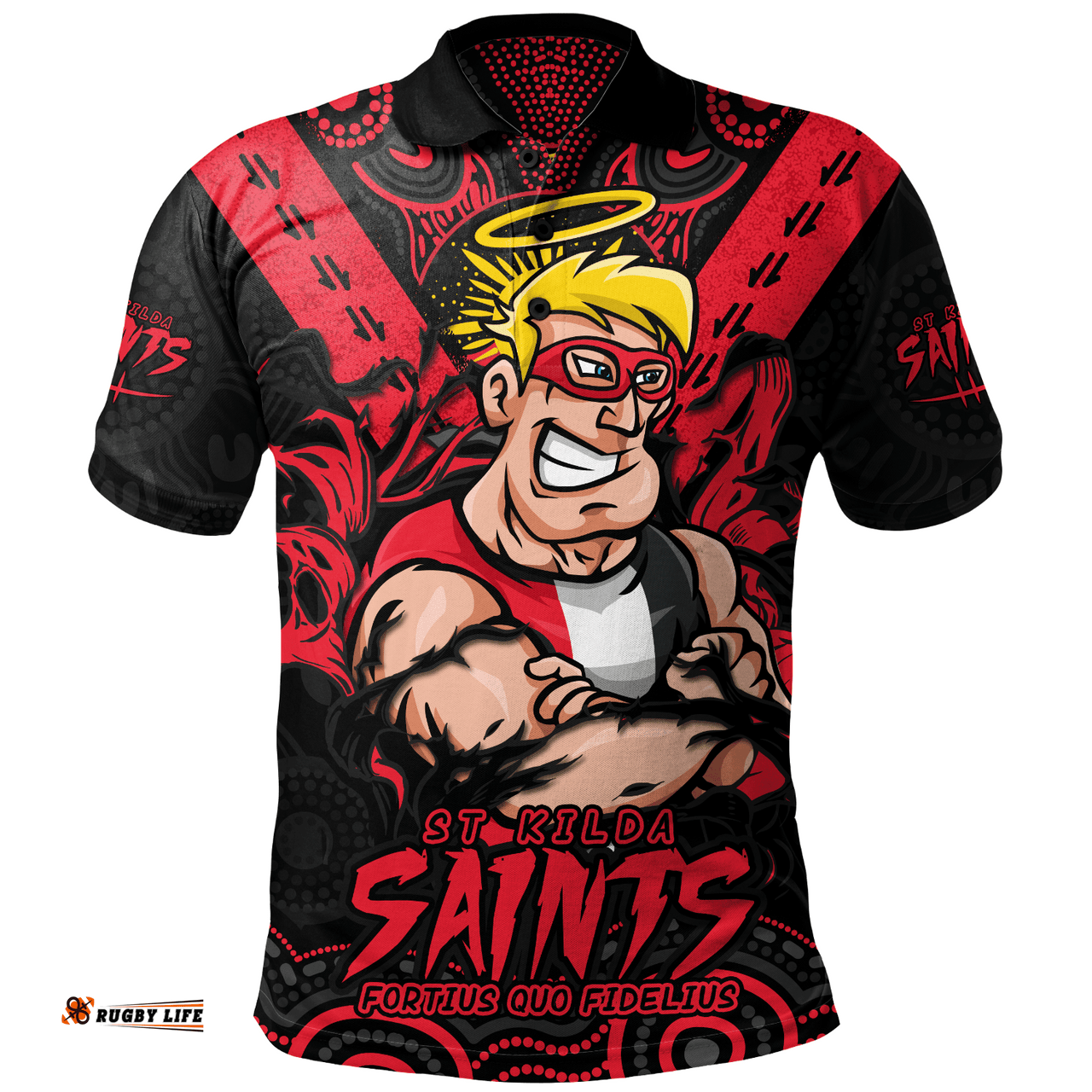 Amazing Aussie St Kilda Ripped Legacy Of The Game Polo Shirt