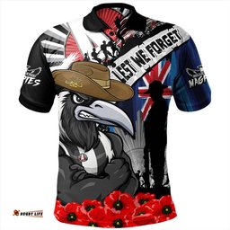 Amazing Aussie Collingwood Anzac Day Honor United In Spirit Polo Shirt