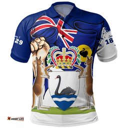 Amazing Aussie Western Australia Power Pride And Heritage Crest Polo Shirt