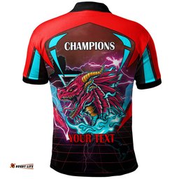 Amazing Aussie St. George Illawarra Dragons Custom Final Series Champions Dragon Personalised Player And Number Polo Shirt