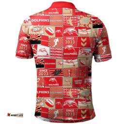 Amazing Aussie Redcliffe Dolphins Team Of Us Die Hard Fan Supporters Comic Style Polo Shirt