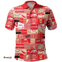 Amazing Aussie Redcliffe Dolphins Team Of Us Die Hard Fan Supporters Comic Style Polo Shirt
