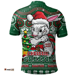 Amazing Aussie South Sydney Rabbitohs Aussie Ugly Christmas For Die Hard Fan Supporters Polo Shirt