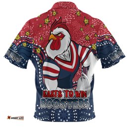 Amazing Aussie Sydney Roosters Custom Custom With Aboriginal Inspired Style Of Dot Painting Patterns  Polo Shirt