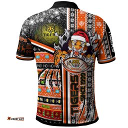 Amazing Aussie Wests Tigers Christmas Custom Scratch Super Tigers Ho Ho Ho Polo Shirt