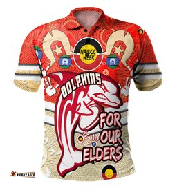 Amazing Aussie Redcliffe Dolphins Naidoc Week Custom Redcliffe Dolphins Naidoc Week For Our Elders Dot Art Style With Turtle Polo Shirt