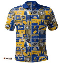 Amazing Aussie West Coast Eagles Legacy Of The Pride Comic Style Polo Shirt
