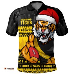 Amazing Aussie Richmond Merry Christmas Down Under Footy Power Style Polo Shirt