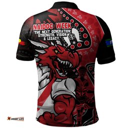 Amazing Aussie St. George Illawarra Dragons NAIDOC Indigenous Warrior Spirit Polo Shirt