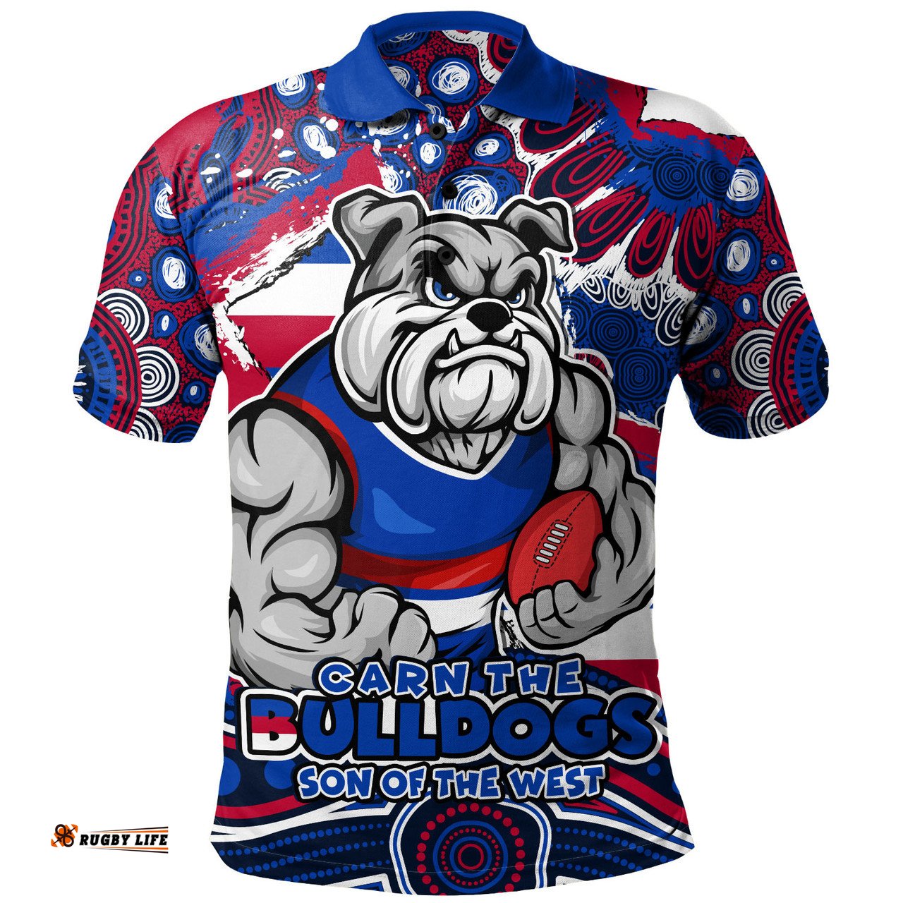 Amazing Aussie Western Bulldogs Blazing Spirit Of Victory Polo Shirt