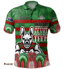 Amazing Aussie South Sydney Rabbitohs Custom Go The Mighty Heroes Polo Shirt