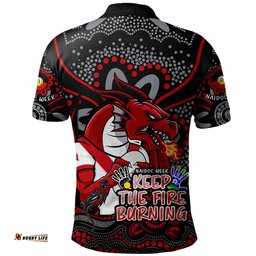 Amazing Aussie St. George Illawarra Dragons Aboriginal Inspired Naidoc Week Custom For Die Hard Fan Supporters Polo Shirt