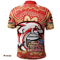 Amazing Aussie Redcliffe Dolphins Aboriginal Inspired Naidoc Week Custom For Die Hard Fan Supporters Polo Shirt