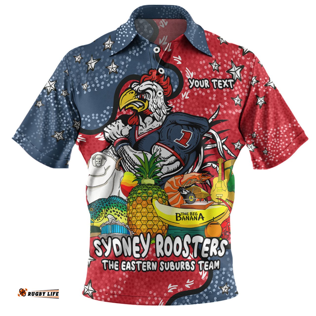 Amazing Aussie Sydney Roosters Custom Australian Big Things Polo Shirt
