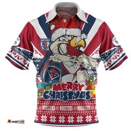 Amazing Aussie Sydney Roosters Christmas Custom Easts Rooster Santa Aussie Big Things Polo Shirt