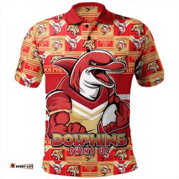 Amazing Aussie Redcliffe Dolphins Champion���s Pride Comic Style Polo Shirt