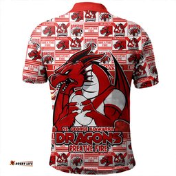 Amazing Aussie St. George Illawarra Dragons Champion���s Pride Comic Style Polo Shirt