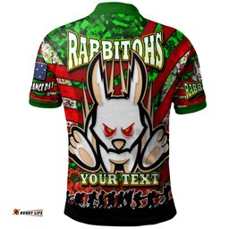 Amazing Aussie South Sydney Rabbitohs South Sydney Rabbitohs Remembrance Day And Poppies Polo Shirt
