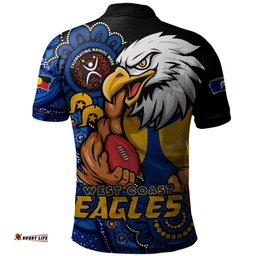 Amazing Aussie West Coast Eagles Power Through Generations NAIDOC Edition Polo Shirt