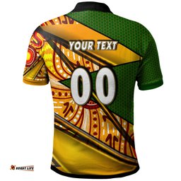 Amazing Aussie Wallabies Rugby Custom Kangaroo Rugby Ball Rugby Championship Personalised Player And Number Polo Shirt