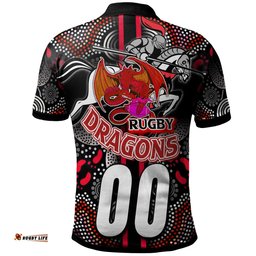 Amazing Aussie Australia ST George Custom ST George Ball Aboriginal Inspired Indigenous Sport Style Polo Shirt