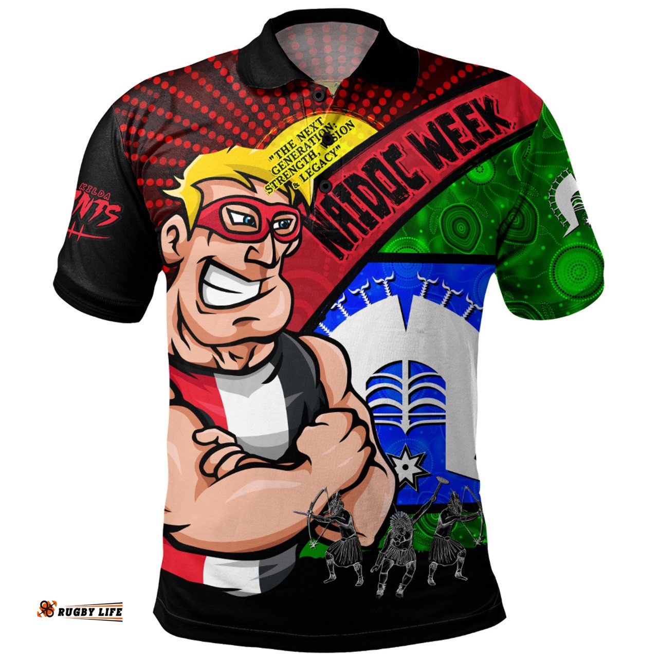 Amazing Aussie St Kilda NAIDOC Week Pride Edition Polo Shirt
