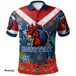 Amazing Aussie Sydney Roosters Christmas Custom Christmas Sydney Roosters Polo Shirt