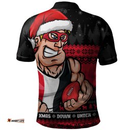 Amazing Aussie St Kilda Merry Christmas Down Under Footy Power Style Polo Shirt