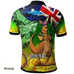 Amazing Aussie Wallabies Rugby Custom Australia National Rugby Championship "Welcome Back Wally" Aboriginal Inspired Player And Number Polo Shirt