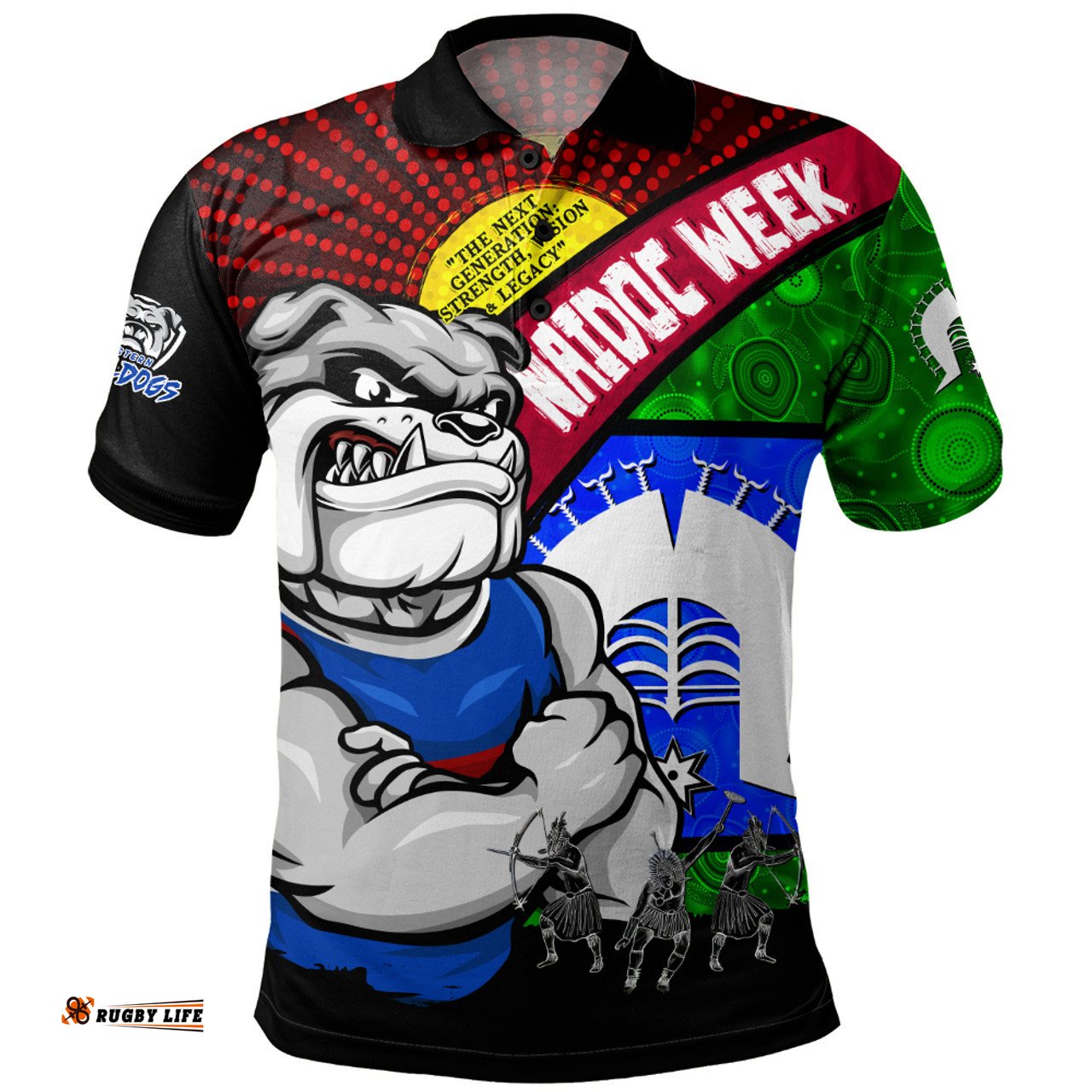 Amazing Aussie Western Bulldogs NAIDOC Week Pride Edition Polo Shirt