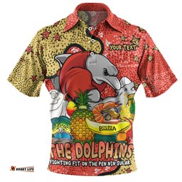 Amazing Aussie Redcliffe Dolphins Custom Australian Big Things Polo Shirt