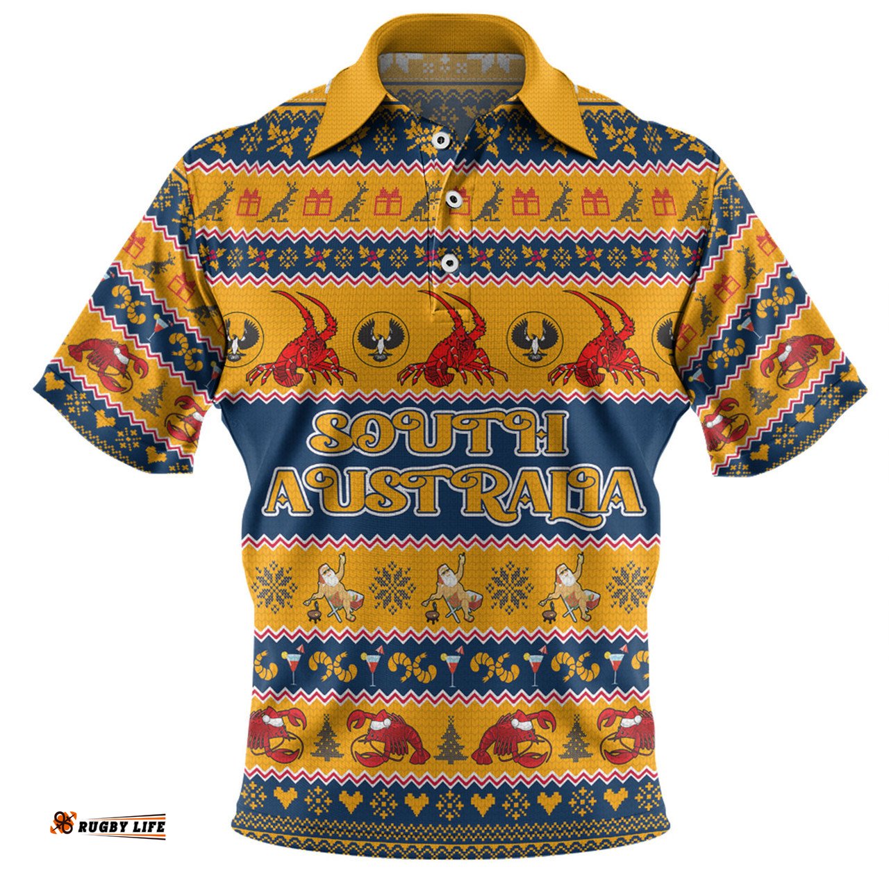 Amazing Aussie South Australia Big Things Christmas Custom The Big Lobster Polo Shirt
